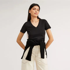 The Organic Cotton V-Neck | Black