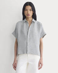 The Boxy Shirt in Linen | Agave Green