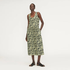 The Poplin Summer Dress | Pale Yellow Tiger Stripe
