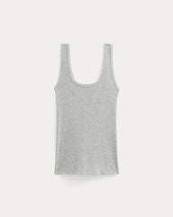 The Luxe Rib Square-Neck Tank | Classic Heather Grey
