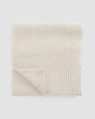The Felted Merino Waffle-Knit Scarf | Heathered Oat