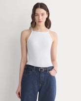 Tissue Narrow Racerback Tank | White
