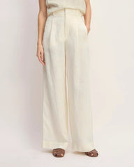 The Linen Way-High® Drape Pant | Bone