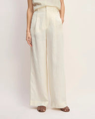 The Linen Way-High® Drape Pant | Bone