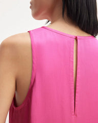 The Satin Racerback Slip Dress | Fuchsia Pink