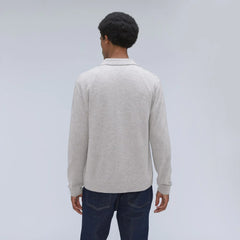 The Merino-Blend Sweater Polo | Heathered Grey