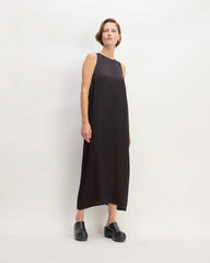 The Satin Racerback Slip Dress | Black
