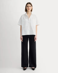 The Short-Sleeve Boxy Oxford | White