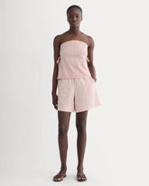 The Seersucker Pull-On Short | Soft Orange
