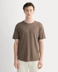 The Cotton Linen Tee | Deep Taupe