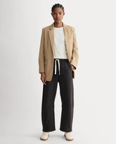 Luxe Fleece Barrel Sweatpant | Black