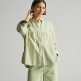 The Boxy Flannel | Seafoam Green