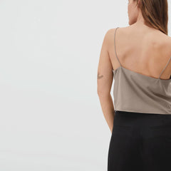 The Washable Silk Cropped Cami | Burnt Sugar