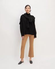 The Cashmere Oversized Turtleneck | Black