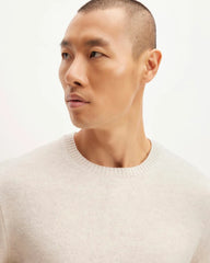 The Premium Merino Crew Neck Sweater | Heathered Oat
