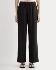 The Linen Easy Pant | Black