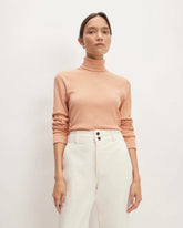 The Luxe Rib Turtleneck | Blush Pink