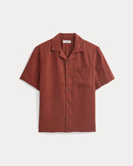Linen Resort Shirt | Henna Red