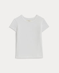 The Pointelle Short-Sleeve Tee | White
