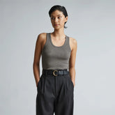 The Luxe Rib Tank | Heathered Fatigue