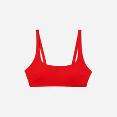 The Square-Neck Bikini Top | Bright Red