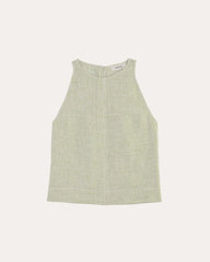 The Linen High-Neck Tank | Elm Gingham