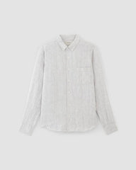 The Classic Shirt in Linen | White / Black