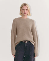 The Cocoon Crew in Wool Cashmere | Oatmeal