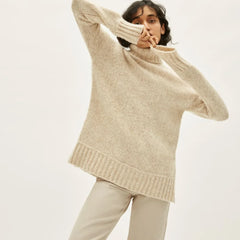 The Cloud Turtleneck | Heathered Ivory