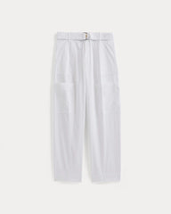 Utility Straight-Leg Cargo Pant | White