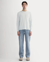 The Essential Organic Long-Sleeve Tee | Air Blue