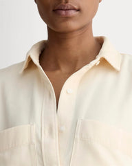 The Boxy Overshirt in Buttersoft | Parchment