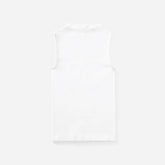 The Pima Micro-Rib Funnel-Neck Tank | White