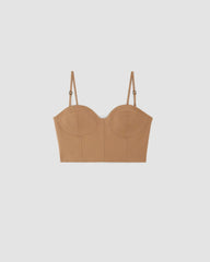 The Structured Cotton Bustier | Toasted Coconut