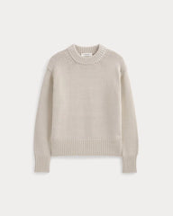 Oversized Cocoon Crew in Elevated Cotton | Peyote
