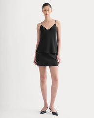 The Tie Back Cami in Washable Silk | Black