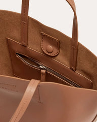 The Luxe Italian Leather Crossbody | Cognac
