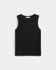 Textured Knit Tank | Black
