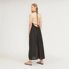 The Tie-Back Halter Dress | Black
