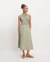 The Supima® High-Neck Riviera Dress | Sage Green
