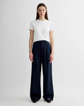 The Draper Pleated Pant in Buttersmooth | Navy | 30" Inseam