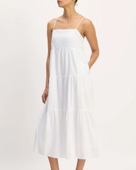 The Gauze Tiered Dress | White