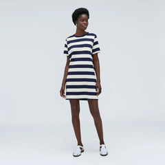 The Organic Cotton Weekend Tee Dress | Navy / Canvas