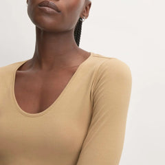 The Supima® Form Ballet Neck Tee | Tiger's Eye