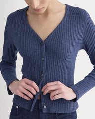 The Cozy Rib Cardigan | Mood Indigo