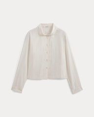 Textured Mini Collar Shirt | Bone