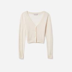 The Featherweight Alpaca Cardigan | Heathered Bone
