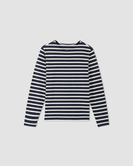 The Premium-Weight Long-Sleeve Mariner Tee | Navy / Bone