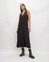 The TENCEL™ V-Neck Dress | Black