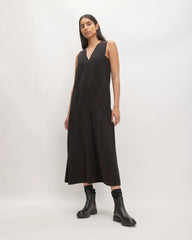 The TENCEL™ V-Neck Dress | Black